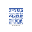 Vinyl Wall Art Decal - Office Rules Give Your Best Work Hard Never Give Up Think Positive - 40" x 36.5" - Modern Motivational Quote For Home Office Workplace School Decoration Sticker 4