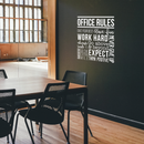 Vinyl Wall Art Decal - Office Rules Give Your Best Work Hard Never Give Up Think Positive - 40" x 36.5" - Modern Motivational Quote For Home Office Workplace School Decoration Sticker 2