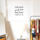 Vinyl Wall Art Decal - Life Isn't Perfect But Your Outfit Can Be - 22" x 20" - Women's Fashion Chic Trendy Quotes For Home Living Room Bedroom Apartment Indoor Retail Store Closet Heart Decoration 3