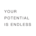 Vinyl Wall Art Decal - Your Potential Is Endless - 17" x 29" - Modern Self Esteem Inspirational Quote For Home Bedroom Apartment Living Room Work Office Decoration Sticker 1