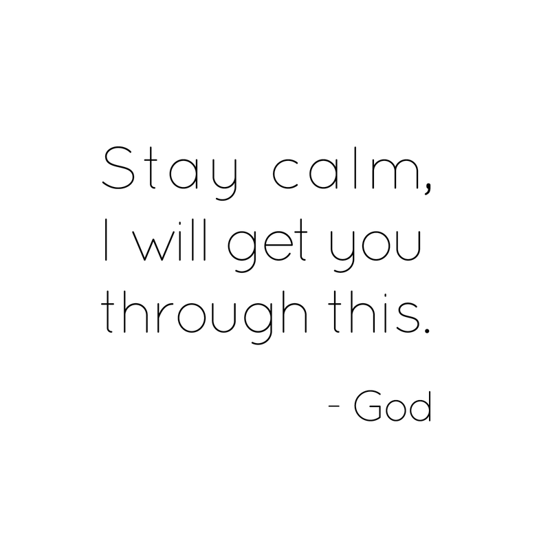 Vinyl Wall Art Decal - Stay Calm I Would Take You Through This God - 17" x 20" - Modern Inspirational Religious Quote For Home Bedroom Apartment Living Room School Office Decoration Sticker 1