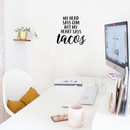 Vinyl Wall Art Decal - My Head Says Gym But My Heart Says Tacos - 17" x 18" - Trendy Funny Food Quote For Home Apartment Living Room Kitchen Restaurant Bar Office Decoration Sticker 3