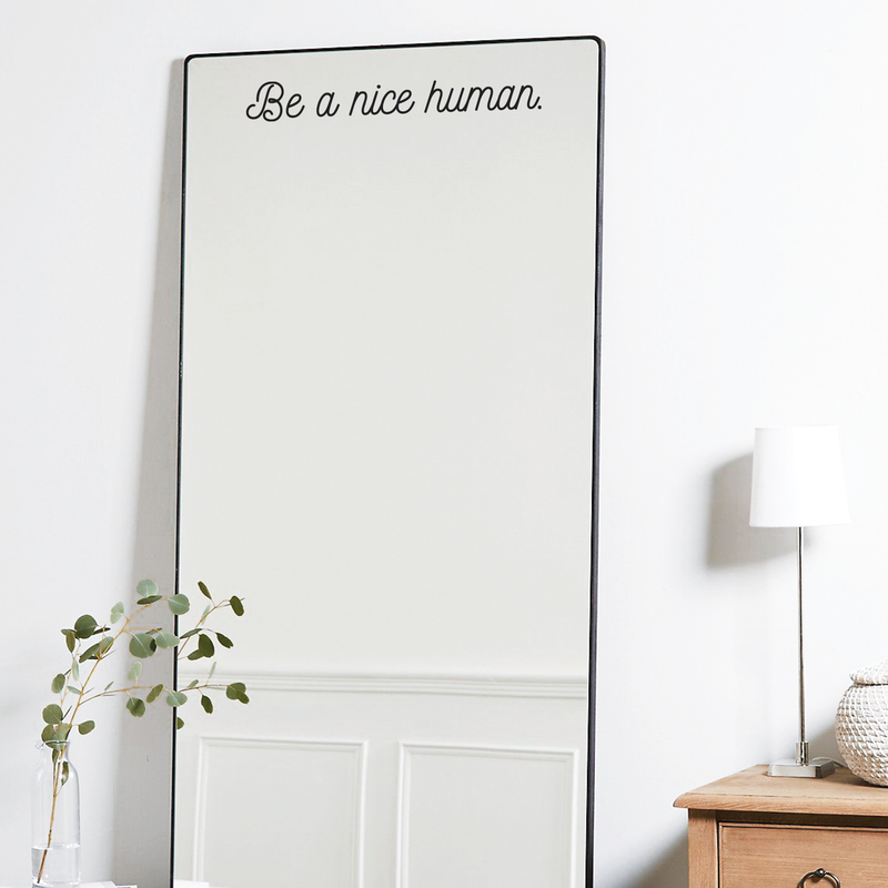 Vinyl Wall Art Decal - Be A Nice Human - 3" x 20" - Modern Inspirational Life Quote For Home Apartment Bedroom Living Room Classroom School Office Decoration Sticker 3