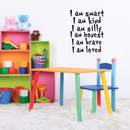 Vinyl Wall Art Decal - I Am Smart I Am Kind I Am Silly I am Honest - 22" x 17" - Positive Words Of Affirmations For Home Apartment Bedroom Living Room Classroom School Office Decoration Sticker 3
