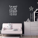 Vinyl Wall Art Decal - I Am Smart I Am Kind I Am Silly I am Honest - 22" x 17" - Positive Words Of Affirmations For Home Apartment Bedroom Living Room Classroom School Office Decoration Sticker 2