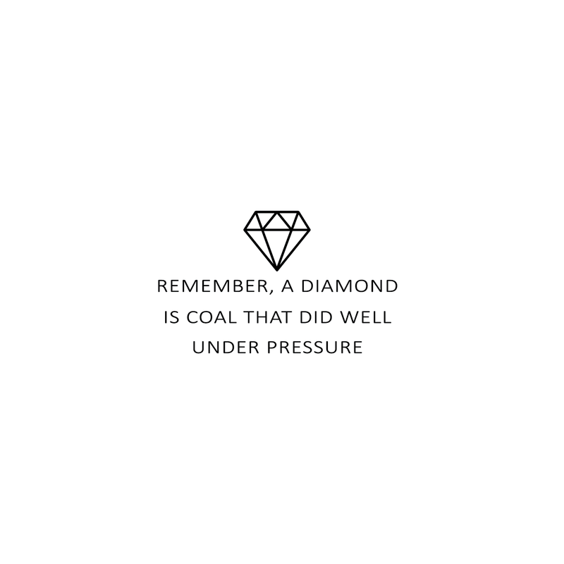 Vinyl Wall Art Decal - Remember A Diamond Is Coal That Did Well Under Pressure - 15" x 25" - Modern Inspirational Quote For Home Bedroom Apartment Living Room Work Office Indoor Decor 3