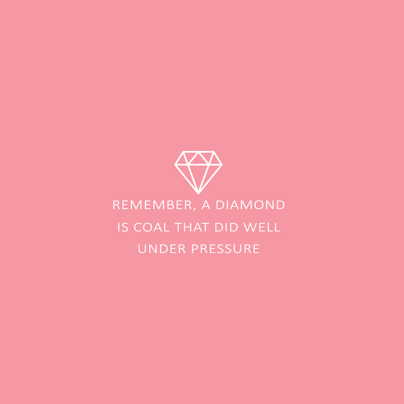 Vinyl Wall Art Decal - Remember A Diamond Is Coal That Did Well Under Pressure - 15" x 25" - Modern Inspirational Quote For Home Bedroom Apartment Living Room Work Office Indoor Decor 1