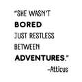 Vinyl Wall Art Decal - She Wasn't Bored Just Restless Between Adventures - Trendy Travel Quote For Home Bedroom Apartment Living Room Office Workplace Agency Decoration Sticker 1