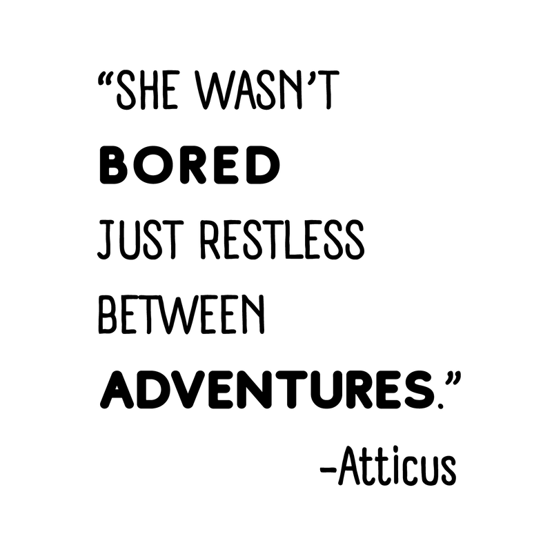 Vinyl Wall Art Decal - She Wasn't Bored Just Restless Between Adventures - 20" x 17" - Trendy Travel Quote For Home Bedroom Apartment Living Room Office Workplace Agency Decoration Sticker 1