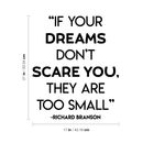 Vinyl Wall Art Decal - If Your Dreams Don't Scare You They Are Too Small - Modern Inspirational Quote For Home Apartment Bedroom Living Room School Office Decoration Sticker 4