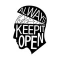 Vinyl Wall Art Decal - Always Keep It Open - Modern Trendy Motivational Brain Design Quote For Home Apartment Bedroom Living Room School Classroom Office Decoration Sticker 1