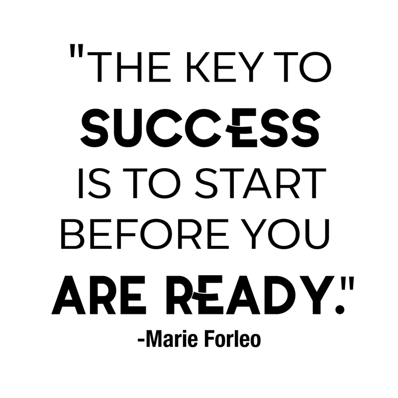 Vinyl Wall Art Decal - The Key To Success Is To Start Before You Are Ready - 17" x 17" - Trendy Motivational Quote For Home Bedroom Living Room Office School Classroom Decoration Sticker 1