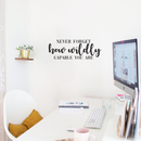 Vinyl Wall Art Decal - Never Forget How Wildly Capable You Are - Trendy Inspirational Quote For Home Bedroom Apartment Living Room Work Office School Classroom Decor 2
