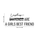 Vinyl Wall Art Decal - Lashes Are A Girls Best Friend - Women's Makeup Lovers Modern Trendy Women Girls Home Bedroom Apartment Indoor Living Room Bathroom Vanity Decor 4