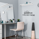 Vinyl Wall Art Decal - Lashes Are A Girls Best Friend - 15" x 35" - Women's Makeup Lovers Modern Trendy Women Girls Home Bedroom Apartment Indoor Living Room Bathroom Vanity Decor 2