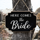 Vinyl Wall Art Decal - Here Comes The Bride - 12. Trendy Modern Cute Quote For Bridal Shower Wedding Mirror Cardboard Decoration Sticker 3