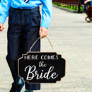 Vinyl Wall Art Decal - Here Comes The Bride - 12.5" x 17" - Trendy Modern Cute Quote For Bridal Shower Wedding Mirror Cardboard Decoration Sticker 2