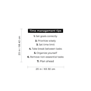 Vinyl Wall Art Decal - Time Management Tips - Modern Motivational Entrepreneurial Quote For Home Bedroom Living Room Office Company Business Workplace Decoration Sticker 4