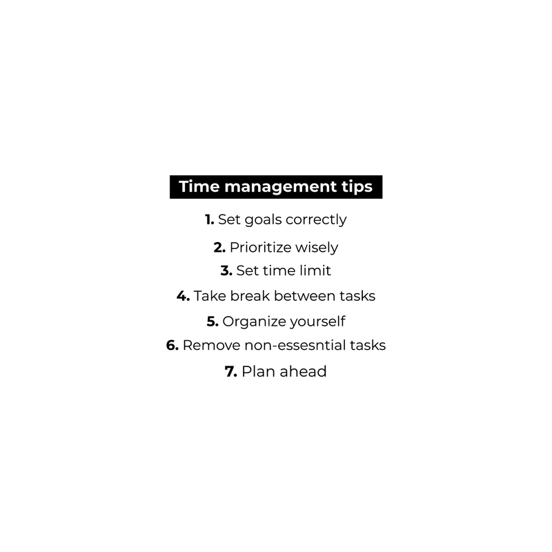 Vinyl Wall Art Decal - Time Management Tips - Modern Motivational Entrepreneurial Quote For Home Bedroom Living Room Office Company Business Workplace Decoration Sticker 5