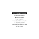 Vinyl Wall Art Decal - Time Management Tips - Modern Motivational Entrepreneurial Quote For Home Bedroom Living Room Office Company Business Workplace Decoration Sticker 5