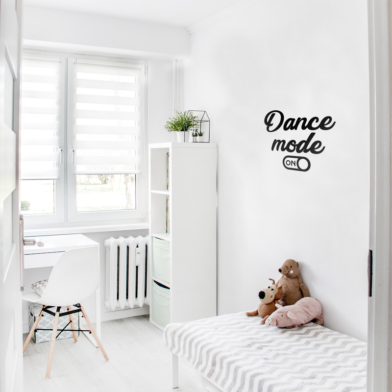 Vinyl Wall Art Decal - Dance Mode On - Modern Motivational Quote For Home Gym Fitness Center Classroom School Dancing Decoration Sticker 2