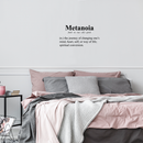 Vinyl Wall Art Decal - Metanoia Definition The Journey Of Changing One's Mind Heart Self Or Way Of Life - - Inspirational Life Quote For Home Bedroom Living Room Closet Decor 5