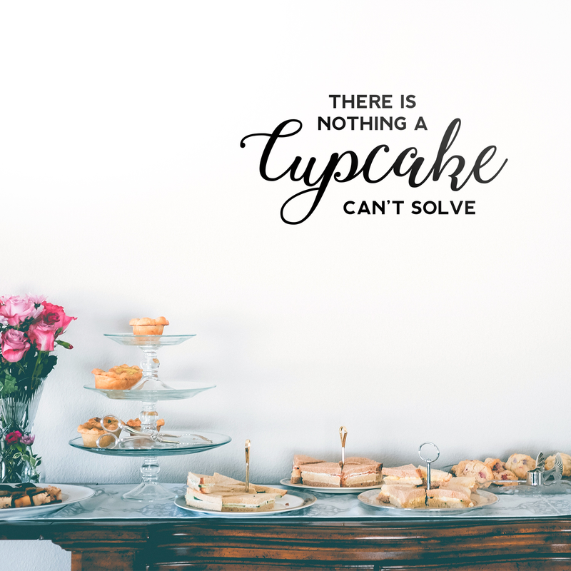 Vinyl Wall Art Decal - There Is Nothing A Cupcake Can't Fix - 17" x 35" - Modern Funny Witty Quote For Home Kitchen Restaurant Bakery Dessert Table Decoration Sticker 3