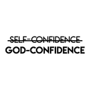 Vinyl Wall Art Decal - Self Confidence God Confidence - 5. Inspirational Religious Faithful Quote For Home Bedroom Living Room Office Church Indoor Work Decor 1