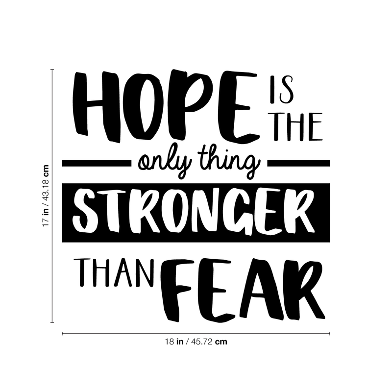 Vinyl Wall Art Decal - Hope Is The Only Thing - 17" x 18" - Positive Motivational Inspirational Quote For Home Bedroom Living Room Classroom School Office Decoration Sticker 4