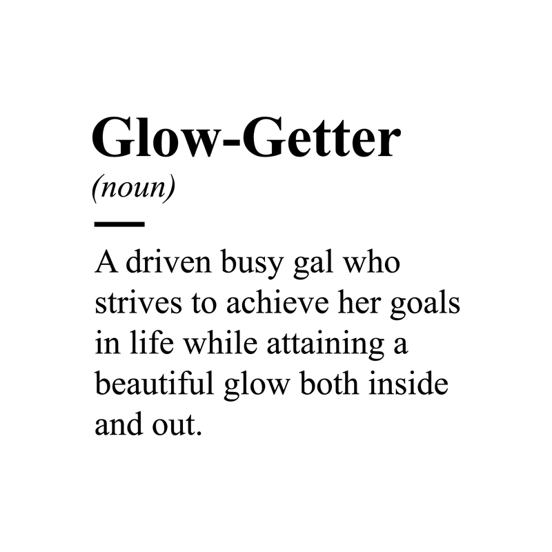 Vinyl Wall Art Decal - Glow Getter - Motivational Women's Trendy Quote For Home Bedroom Living Room Indoor Apartment Dorm Room Office Decoration Sticker 1
