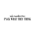 Vinyl Wall Art Decal - Rule Number One - Trendy Motivational Quote For Home Bedroom Living Room Work Office Decoration Sticker 1