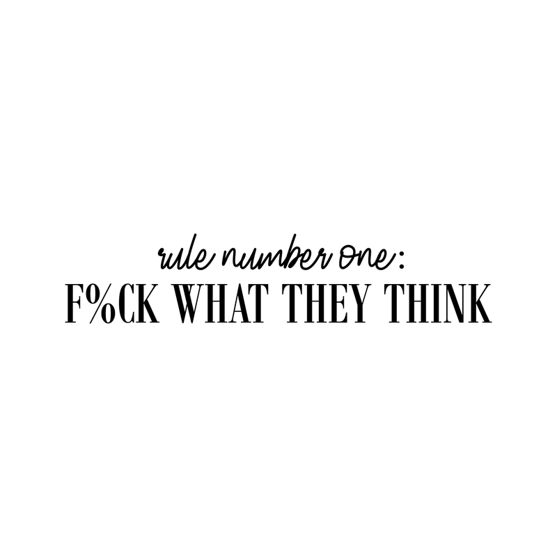 Vinyl Wall Art Decal - Rule Number One - 7" x 35" - Trendy Motivational Quote For Home Bedroom Living Room Work Office Decoration Sticker 1