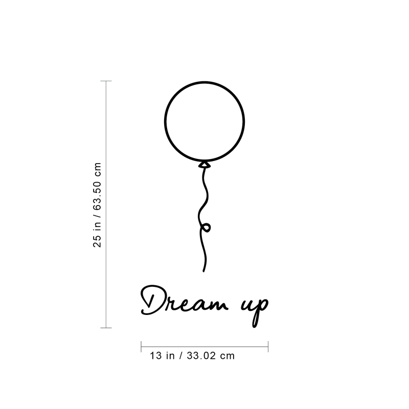 Vinyl Wall Art Decal - Dream Up - 25" x 13" - Motivational Modern Trendy Quote For Indoor Home Bedroom Living Room Apartment Dorm Room Retail Store Office Decoration Sticker 4