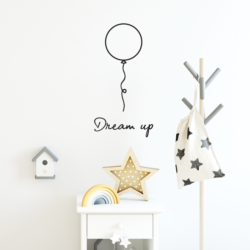 Vinyl Wall Art Decal - Dream Up - 25" x 13" - Motivational Modern Trendy Quote For Indoor Home Bedroom Living Room Apartment Dorm Room Retail Store Office Decoration Sticker 2