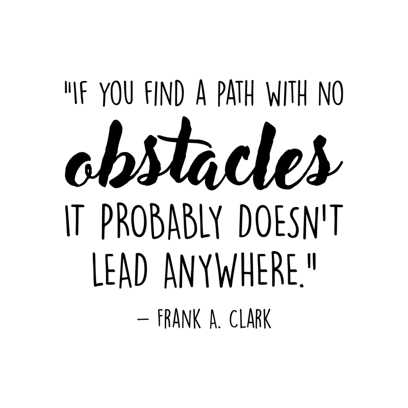 Vinyl Wall Art Decal - If You Find A Path With No Obstacles - 17" x 20" - Trendy Motivational Quote For Home Bedroom Living Room Work Office School Classroom Decoration Sticker 1