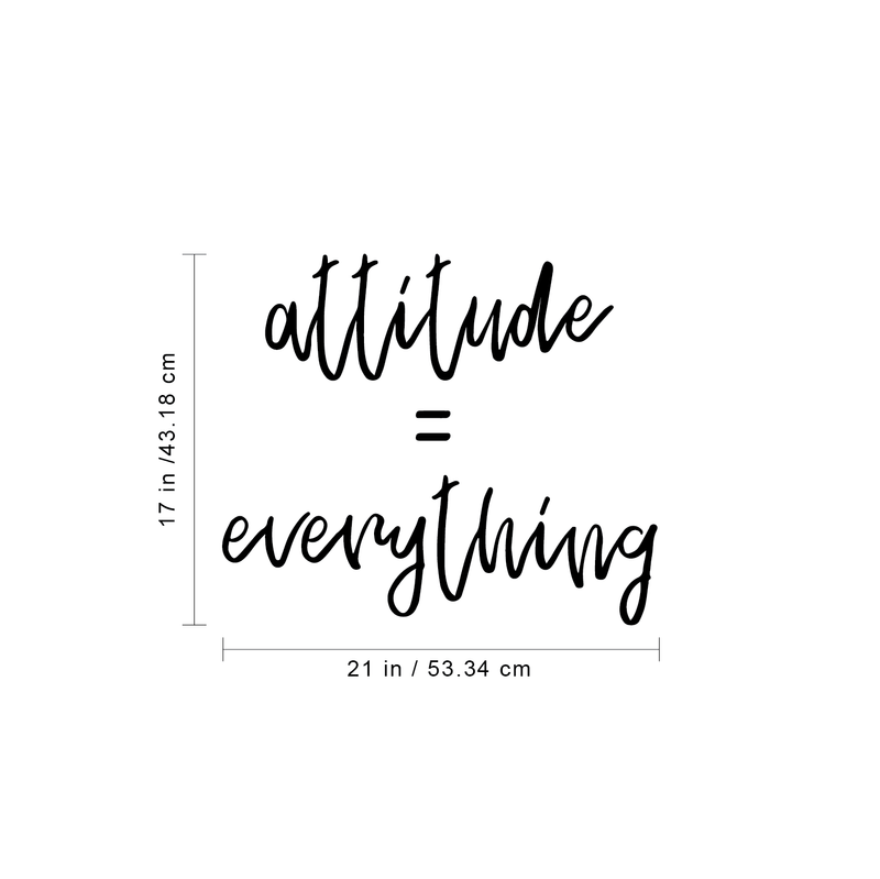 Vinyl Wall Art Decal - Attitude = Everything - 17" x 21" - Trendy Inspirational Quote For Home Bedroom Living Room Work Office School Classroom Decoration Sticker 4