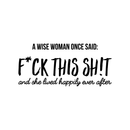 Vinyl Wall Art Decal - And She Lived Happily Ever After - 17" x 37" - Trendy Inspirational Humorous Women Quote For Home Bedroom Living Room Office Bar Decoration Sticker 1