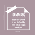 Vinyl Wall Art Decal - Your Self-Worth Is Not Defined By How Other People Treat You - 17" x 17" - Modern Inspirational Quote For Home Bedroom Living Room Office School Decoration Sticker 1