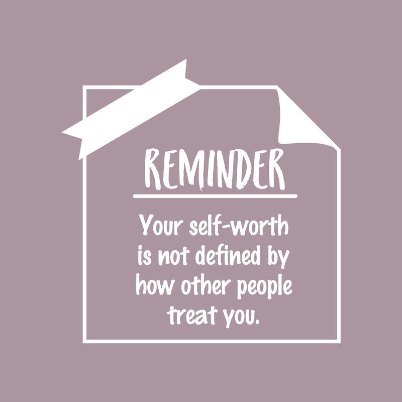 Vinyl Wall Art Decal - Your Self-Worth Is Not Defined By How Other People Treat You - 17" x 17" - Modern Inspirational Quote For Home Bedroom Living Room Office School Decoration Sticker 3