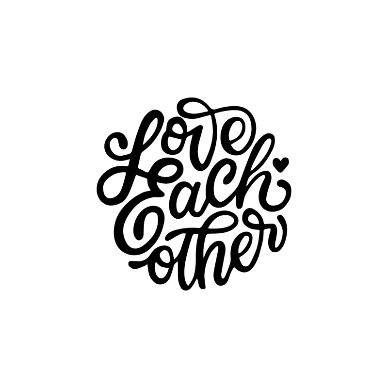 Vinyl Wall Art Decal - Love Each Other - 17" x 17" - Modern Inspirational Quote For Couples Family Home Bedroom Office School Classroom Decoration Sticker 1