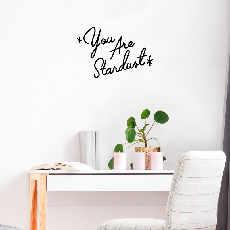 Vinyl Wall Art Decal - You Are Stardust - Trendy Inspirational Life Quote for Home Bedroom Living Room Apartment Office Work School Classroom Decoration Sticker 5