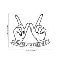 Vinyl Wall Art Decal - Whatever Forever - 9" x 25" - Trendy Cute Cool Girly Quote For Home Apartment Bedroom Dorm Room Bathroom Decoration Sticker 1