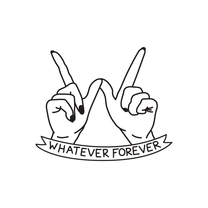 Vinyl Wall Art Decal - Whatever Forever - 9" x 25" - Trendy Cute Cool Girly Quote For Home Apartment Bedroom Dorm Room Bathroom Decoration Sticker 3
