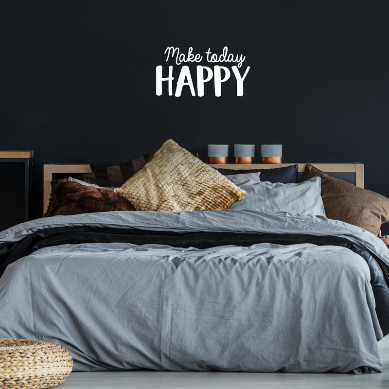 Vinyl Wall Art Decal - Make Today Happy - Trendy Motivational Positive Quote For Home Bedroom Bathroom Kids Room Office Workplace Decoration Sticker 5