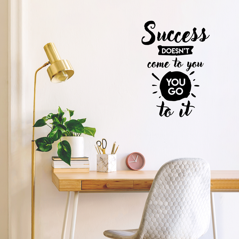 Vinyl Wall Art Decal - Success Doesn't Come To You You Go To It - 24" x 17" - Inspirational Life Quote For Home Bedroom Living Room Office Classroom School Decoration Sticker 4