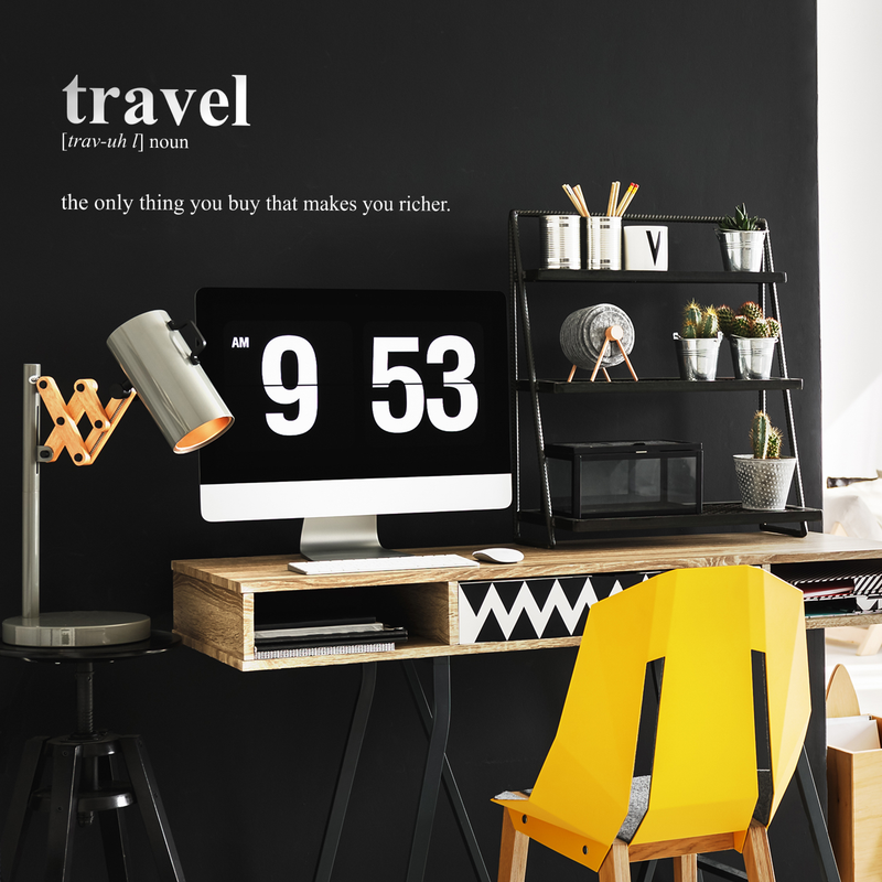 Vinyl Wall Art Decal - Travel Definition - 12" x 35" - Modern Inspirational Traveling Vacations Quote For Home Bedroom Office Workplace Travel Agency Decoration Sticker 2