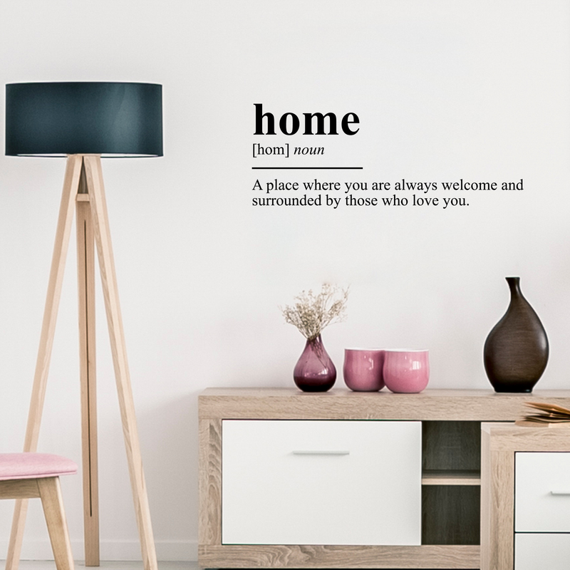 Vinyl Wall Art Decal - Home A Place Where You Are Always Welcome - 13.5" x 35" - Modern Inspirational Family Quote For Home Bedroom Living Room Kitchen Entryway Decoration Sticker 2