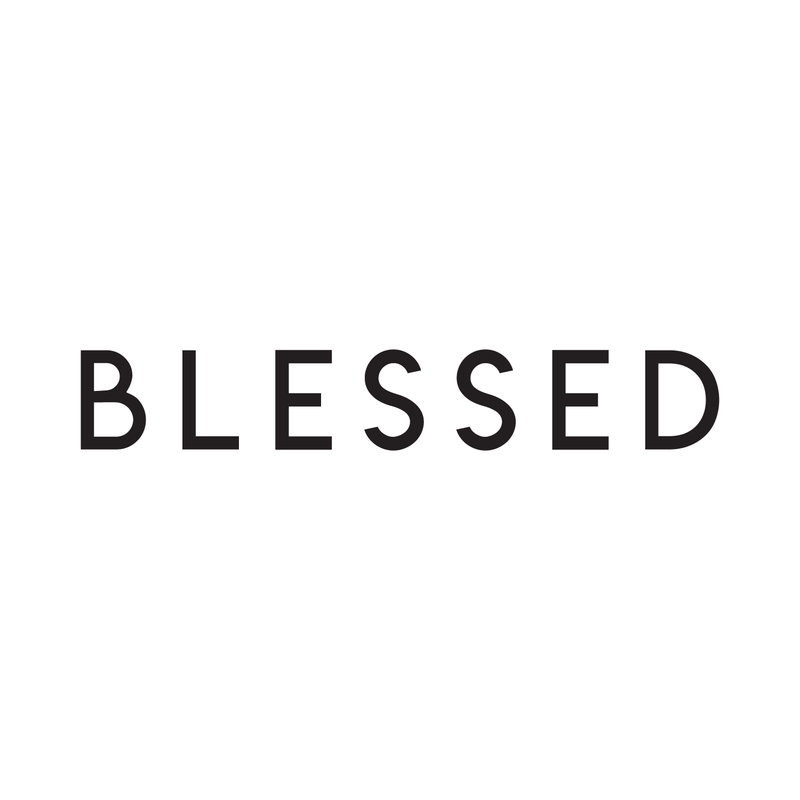 Vinyl Wall Art Decal - Blessed - 3.5" x 22" - Modern Inspirational Gratitude Quote For Home Bedroom Living Room School Office Workplace Decoration Sticker 4