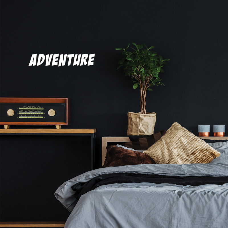 Vinyl Wall Art Decal - Adventure - 4" x 20" - Modern Motivational Quote For Home Bedroom Living Room School Office Travel Agency Decoration Sticker 2