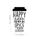 Vinyl Wall Art Decal - Happy Pumpkin Spice Season - 22" x 12" - Modern Cute Halloween Quote For Home Bedroom Living Room School Office Store Holiday Seasonal Decoration Sticker 1